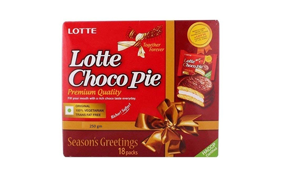 Lotte Choco Pie, Season's Greetings (18 packs)   Box  250 grams